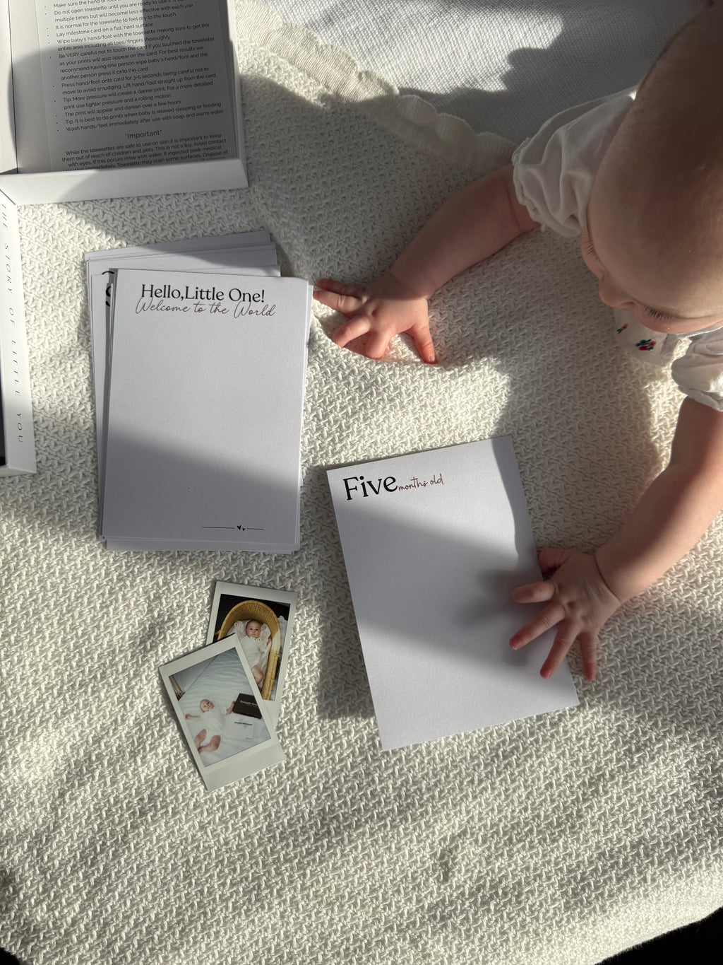 Inkless Milestone Cards | Snuggle Milestones