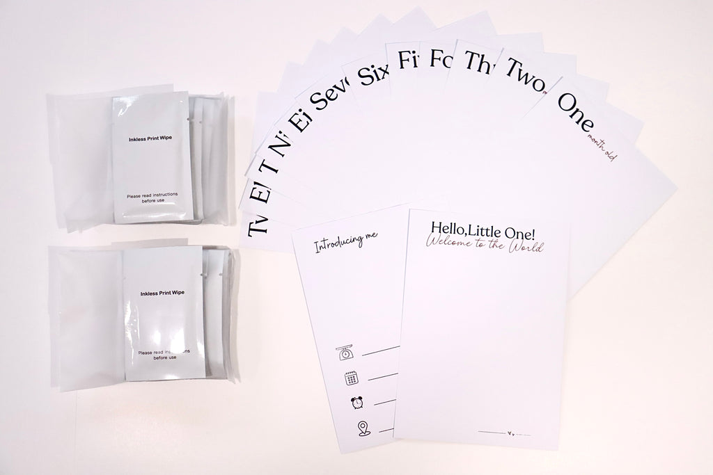 Inkless Milestone Cards | Snuggle Milestones