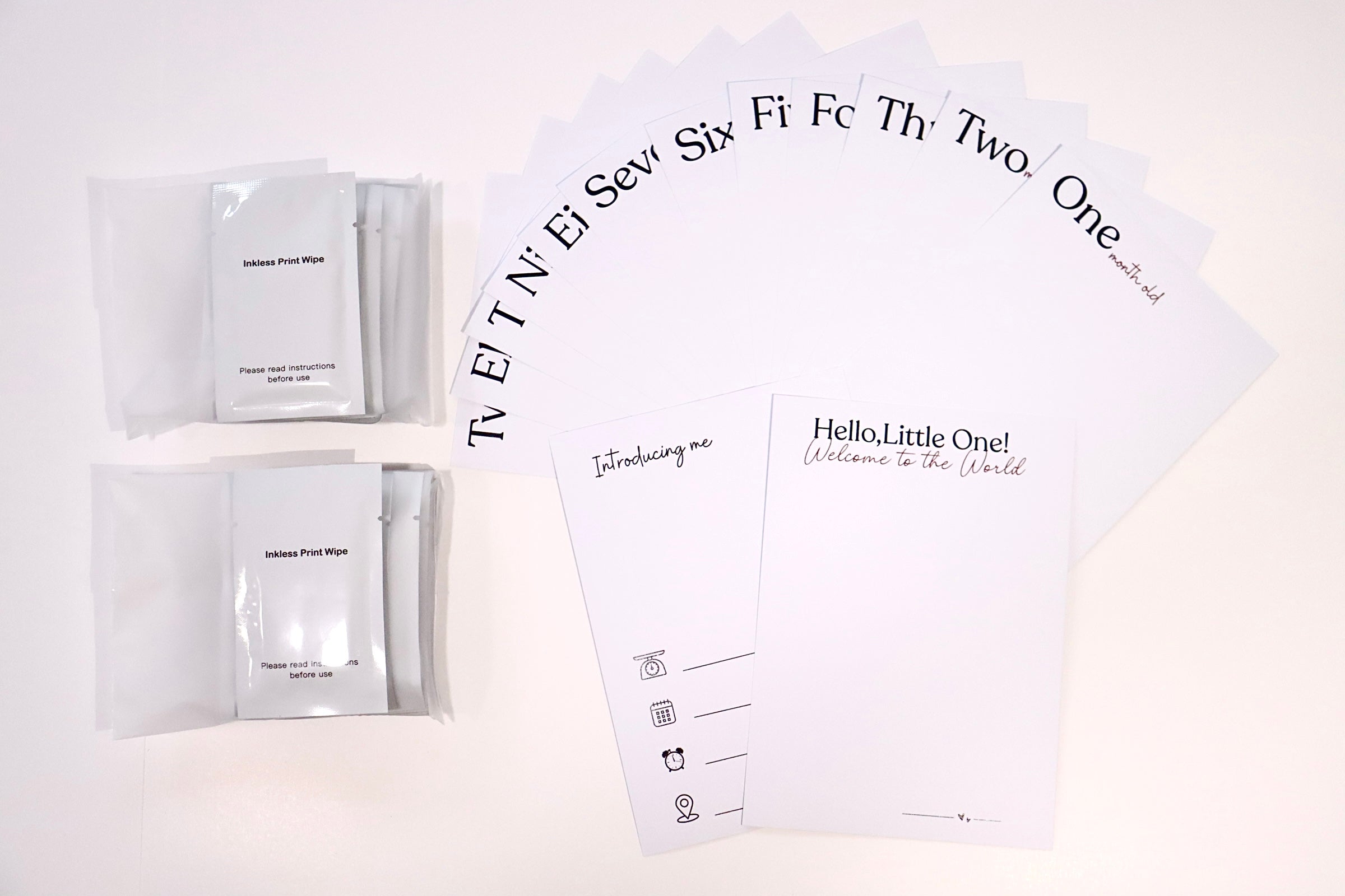 Inkless Milestone Cards | Snuggle Milestones